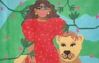 Confident Lioness with Woman