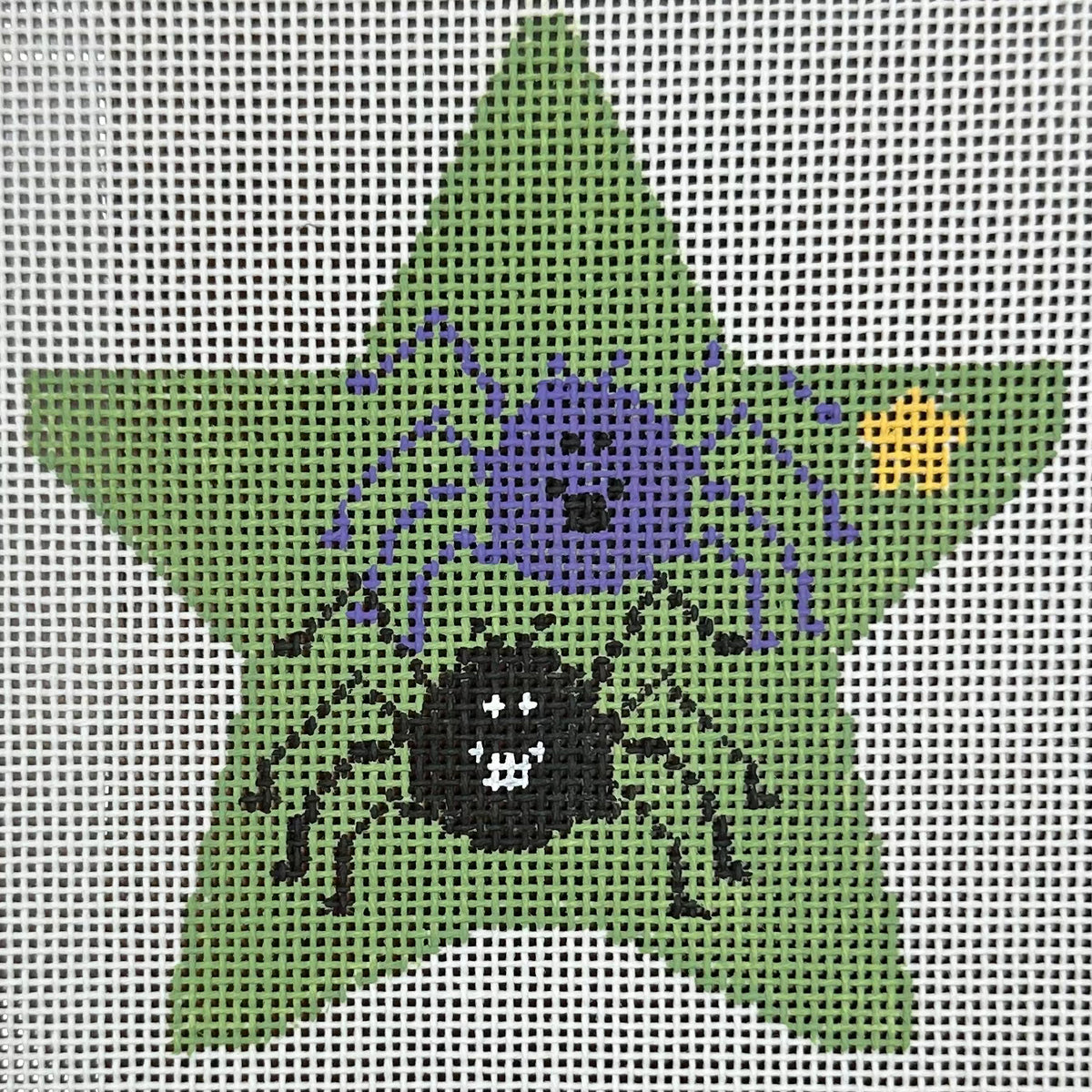 Spiders Star with stitch guide Needlepoint Destashing