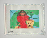 Confident Lioness with Woman