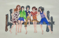 5 Ladies Sitting on the Dock