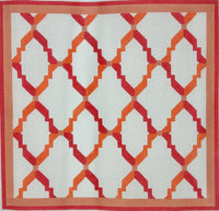 Red Trellis Square Pillow