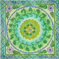 Mexican Embroidery Circle in Square