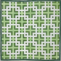 Green Geometric Pillow
