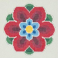 Red/Blue Geo Flower