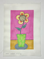 Flower in Green Vase