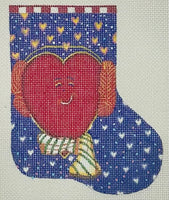 Winter Heart Mini Sock
