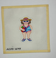 Thelma the Beach Babe in Blue Swimsuit