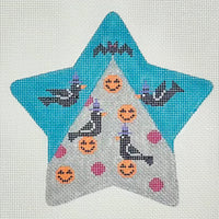 Spooky Star - Tree with Crows with stitch guide