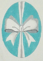 White Bow Oval Insert