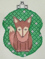 Fox on Green Ornament