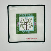Birthstone Floral Square - April
