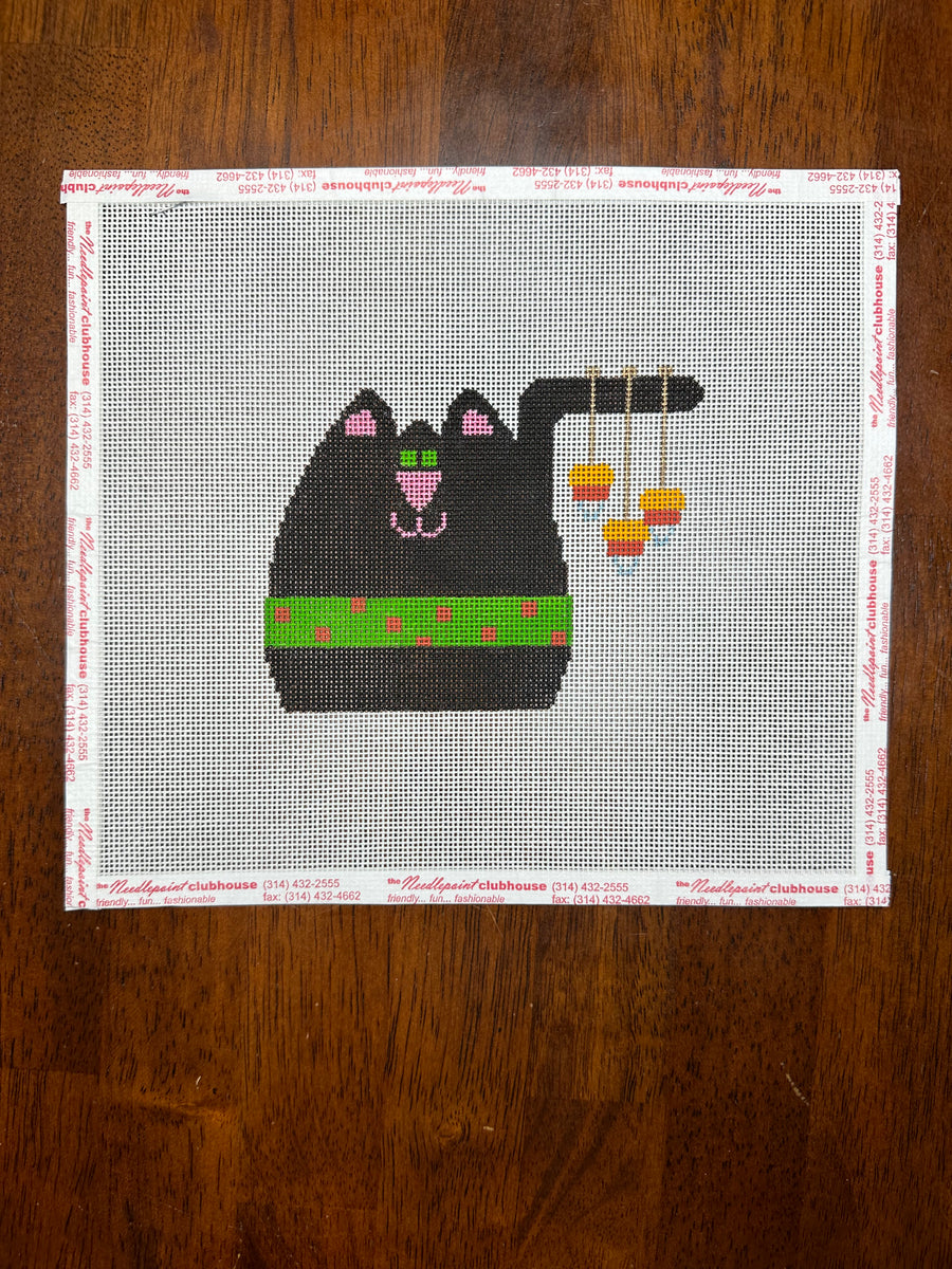 Candy Corn Kitty with stitch guide Needlepoint Destashing