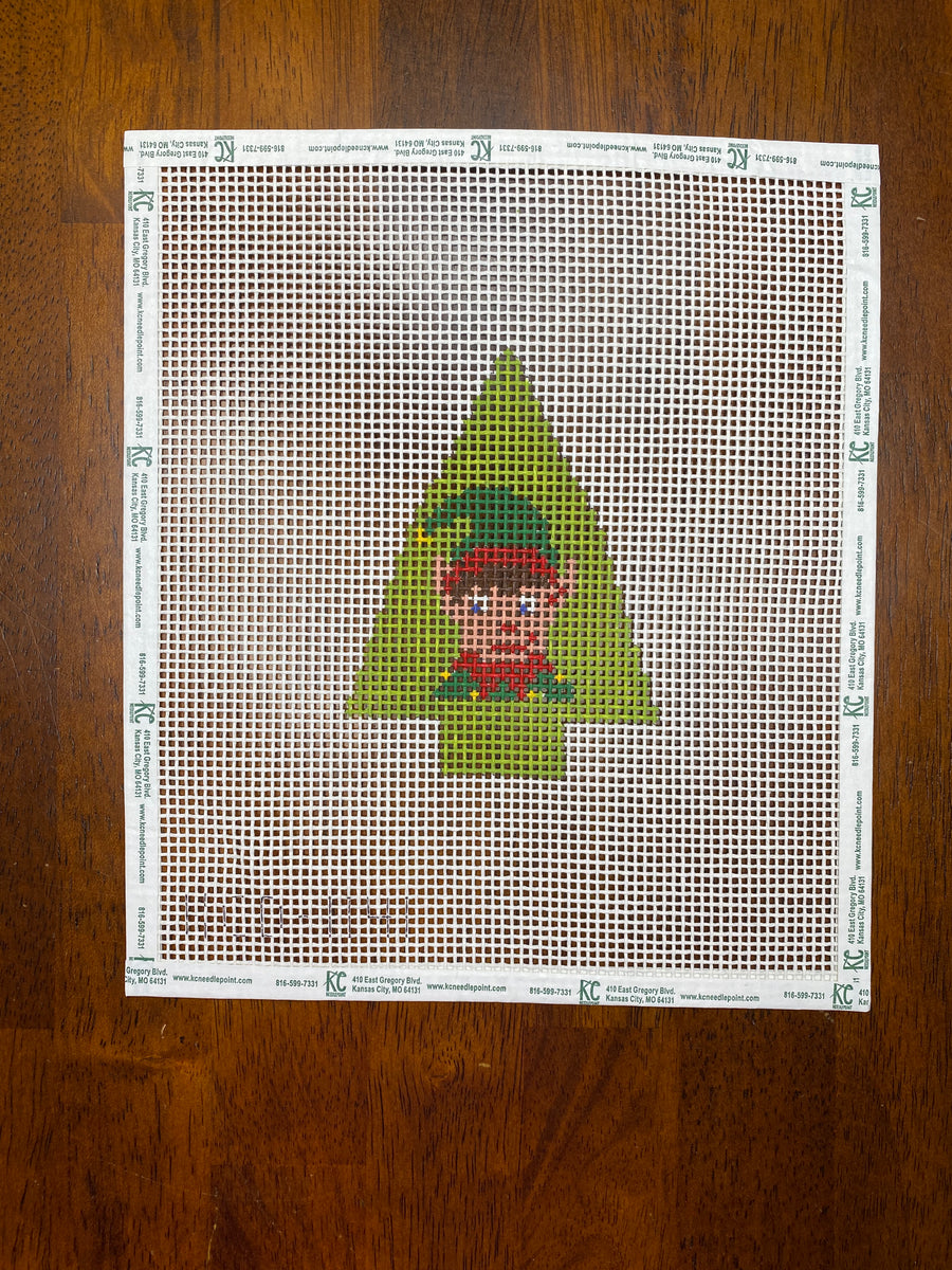 Elf Tree on 10M Needlepoint Destashing