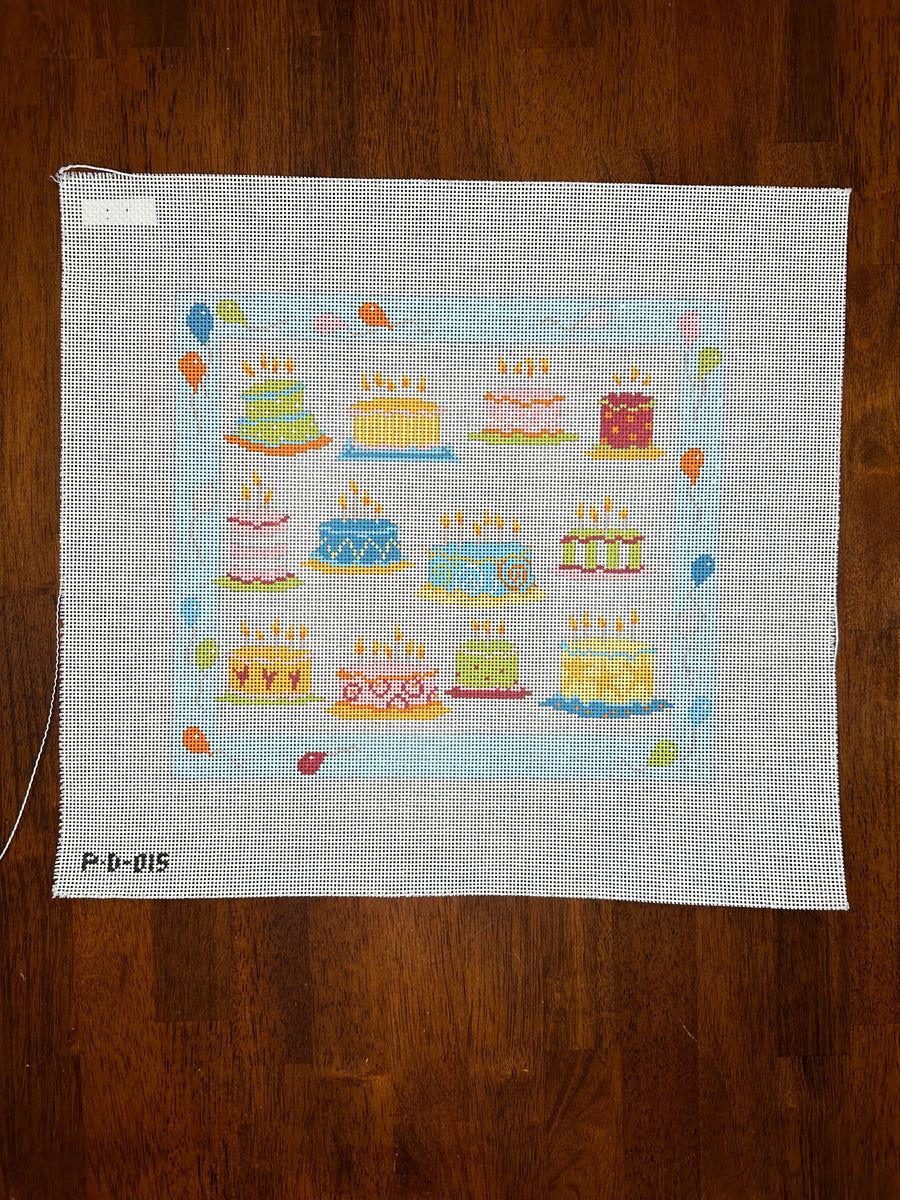 Dozens Birthday Cakes Needlepoint Destashing