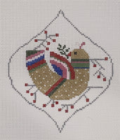 Bird and Holly Ornament