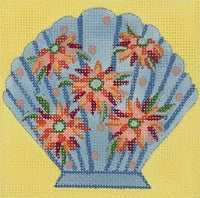 Blue Floral Shell