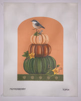 Pumpkin Topiary w/ Nuthatch (print)