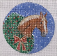 Horse with Christmas Wreath