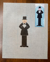 Nervous Groom with stitch guide