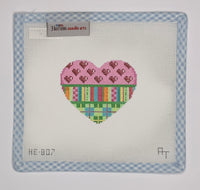 Horizontal Patterns Heart with stitch guide
