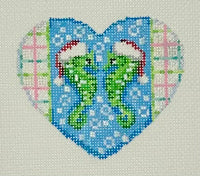 Seahorse/Plaid Heart