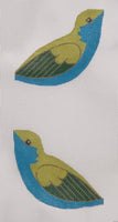 Blue and Green Hummingbird Double Sided Clip-On