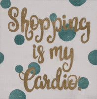 Shopping is My Cardio Bubbles Square