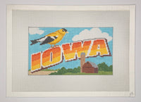 Iowa Postcard Lettering