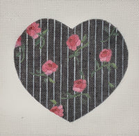 Striped Rose Heart