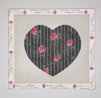 Striped Rose Heart