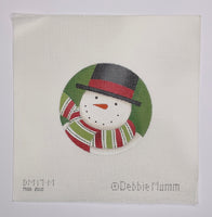 Snowman Ornament - Green Background