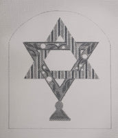Star of David with stitch guide