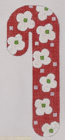 Flowers Candy Cane Ornament