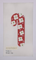 Flowers Candy Cane Ornament