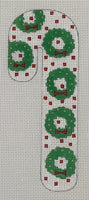 Wreaths Candy Cane Ornament