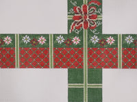 Poinsettia Diamond Cubes Ornament