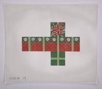 Poinsettia Diamond Cubes Ornament