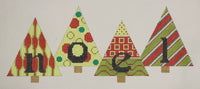 Christmas Trees 'Noel' - red & green