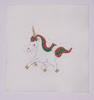 Christmas Unicorn with stitch guide