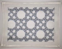 Gray/Cream Caning Pattern Pillow