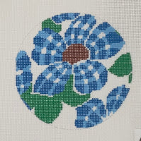 Blue Gingham Flower