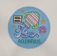 Aquarius Zodiac Round