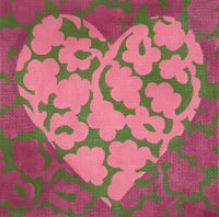 Wallpaper Abstract Floral Heart