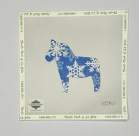 Dala Horse - Snowflakes (print)
