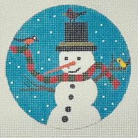 Snowman with Birds