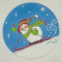 Skiing Snowman