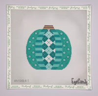 Pumpkin Patchwork Argyle - Teal