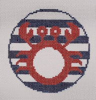 Crab Monogram Round