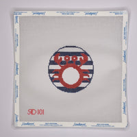 Crab Monogram Round