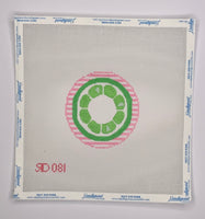 Lime Monogram Round